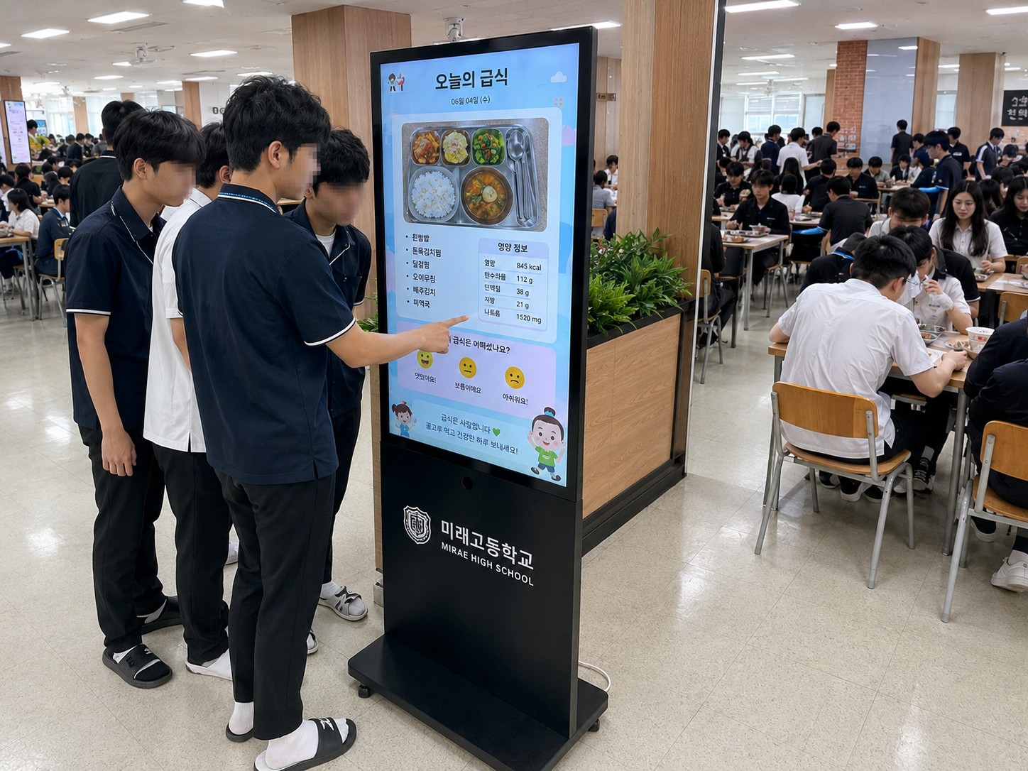 맛점 키오스크, 급식 식단부터 맛평가까지 한 화면에서 - 학교·구내식당 스마트 식단관리 시스템
