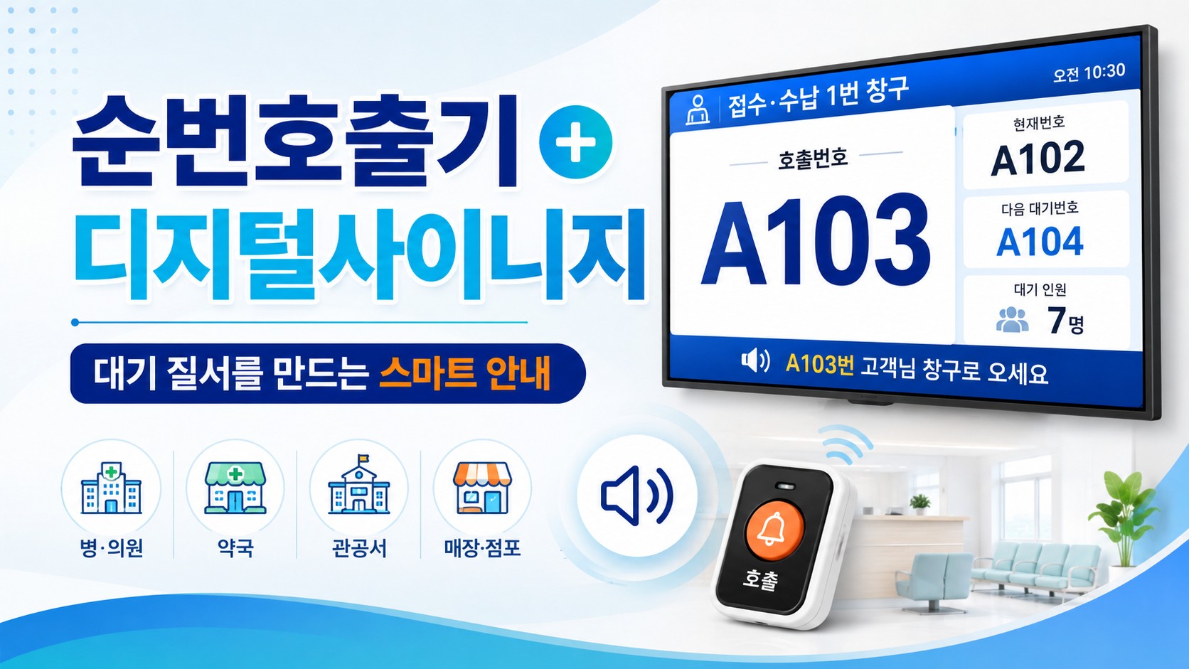 순번호출기, 대기 줄을 정리하는 가장 확실한 방법 - 화면 표시와 호출 운영 정리